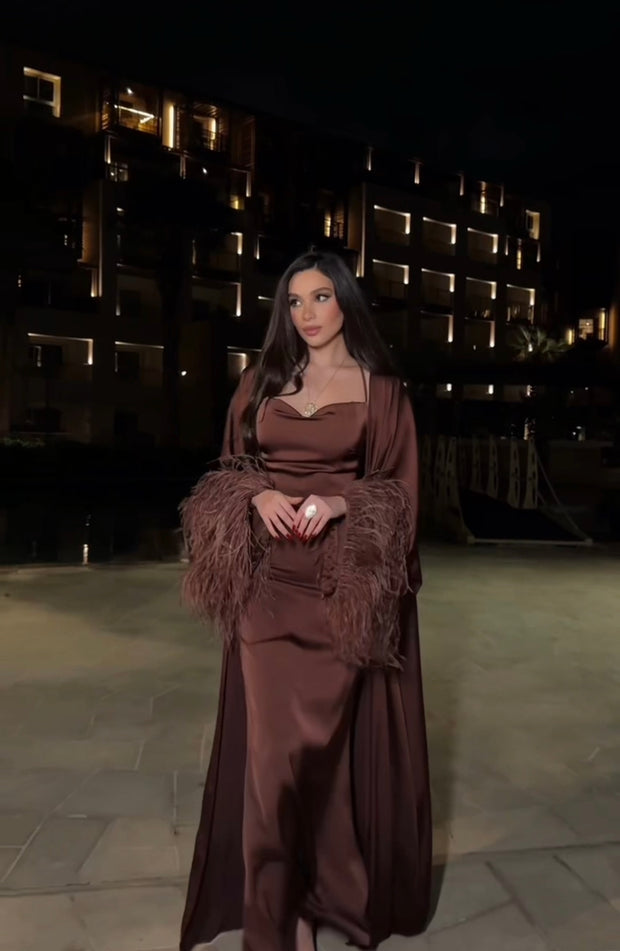 LUNAR BROWN ABAYA DRESS