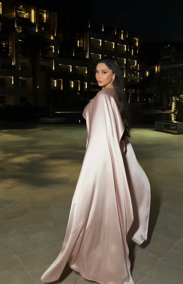 CINDY BABY PINK ABAYA