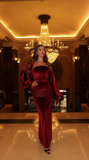 VELORA ABAYA IN BROWN